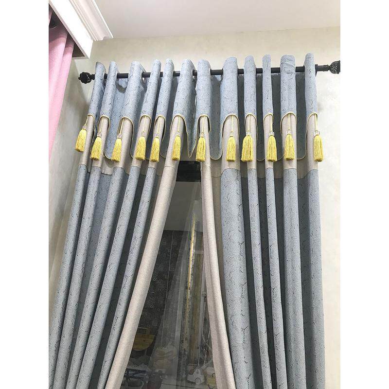 0lwh成品窗帘自带帘头提花遮光客厅工厂拼接窗帘可超高卧室