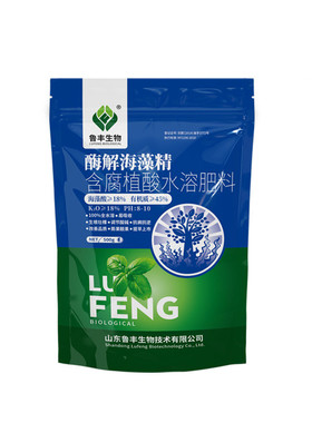 靓大促】鲁丰酶解海藻精腐殖酸水溶肥叶面肥防寒抗冻生根膨果【果
