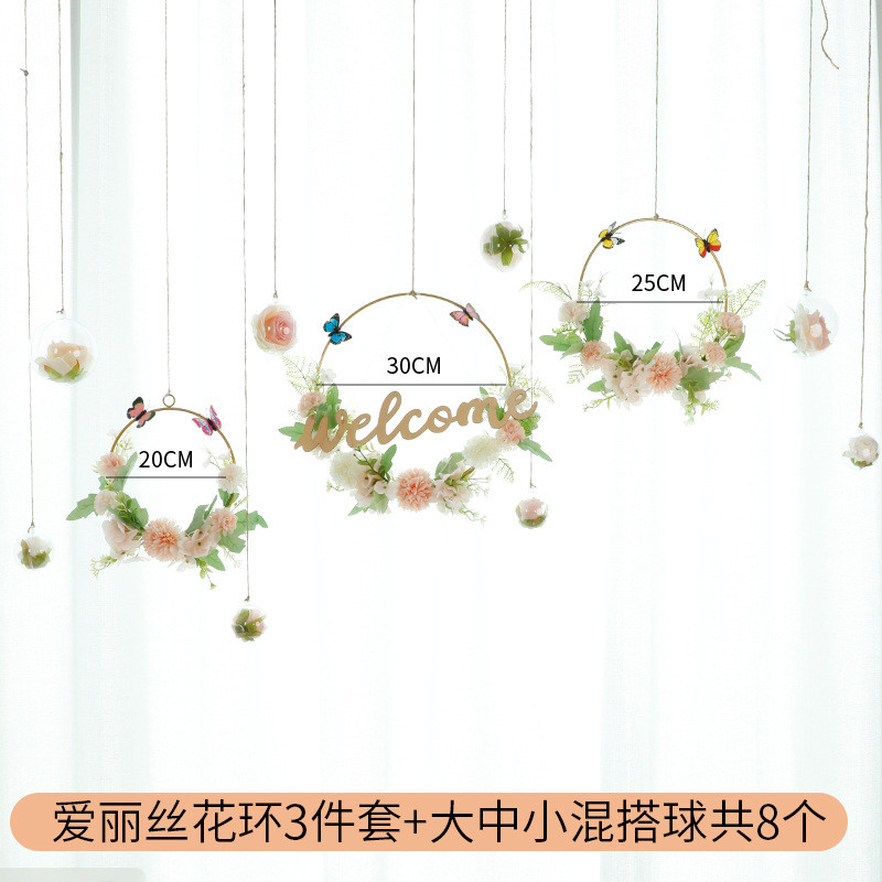 bb4c批发商场空中吊饰珠宝店中庭橱窗美陈装饰花超市收银台天