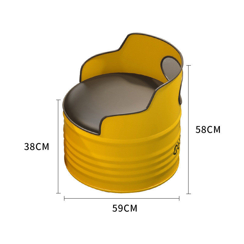 工业风创意油桶区酒吧桌椅烧烤奶茶店洽谈沙发铁艺卡座茶几组合