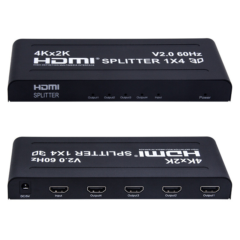 2.0版HDMI一进四出高清视频分配器HDMI2.01*4Splitter4K60HZ