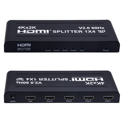 2.0版HDMI一进四出高清视频分配器HDMI2.01*4Splitter4K60HZ