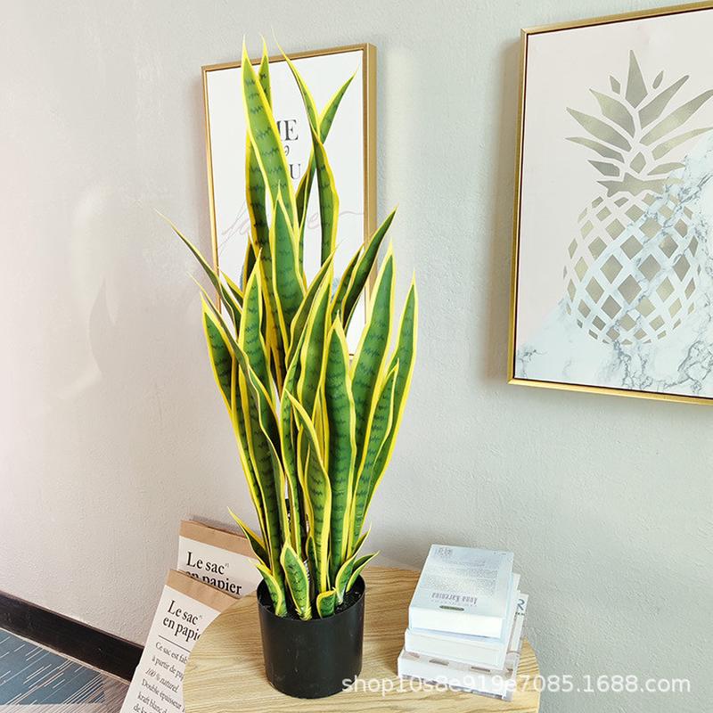 仿真虎皮兰人造植物盆栽龙舌兰北欧装饰绿植摆件室内仿真绿植盆栽