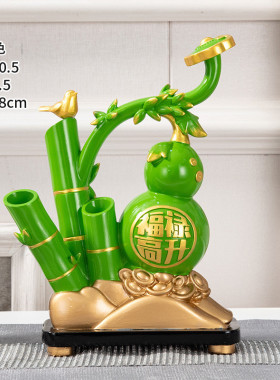 中式高升福禄工艺品树脂摆件酒柜电视柜书柜入户玄关办公室装饰品