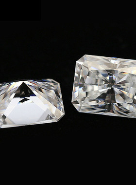 热销莫桑石d色vvs净度八心八箭切异形裸石3ex白色工hpht钻石批发