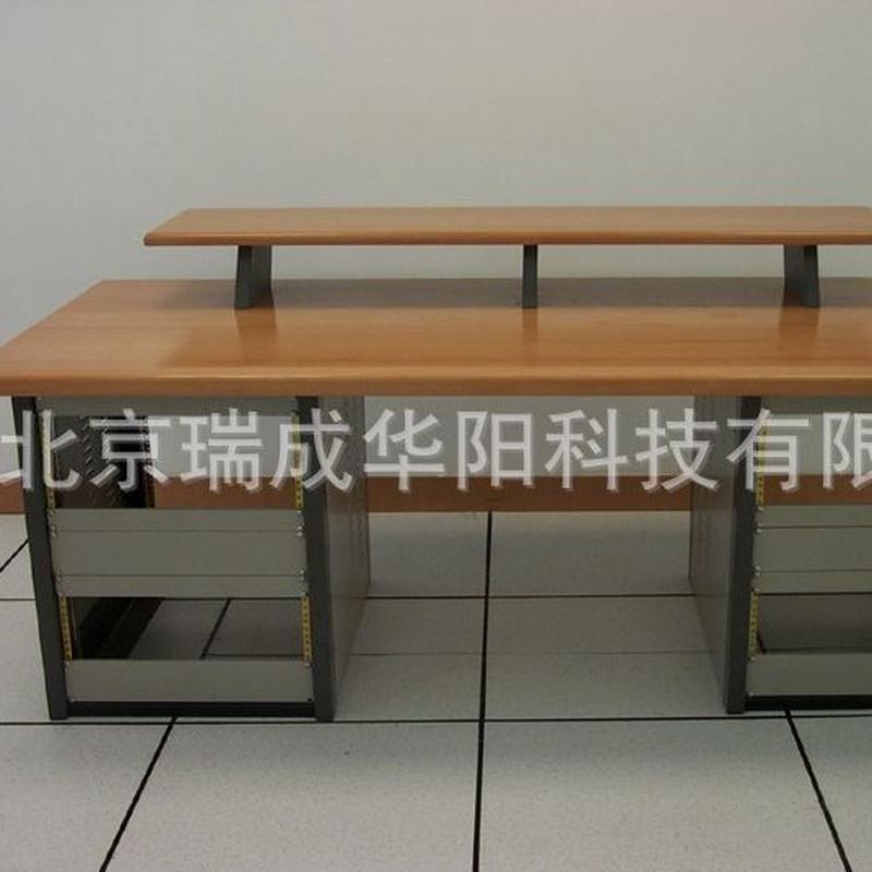 热销成瑞华阳非线性编辑台电脑台双机柜双层电脑台工作桌