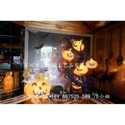 热销万圣节鬼万圣节蜘蛛灯南瓜灯篇幅灯黑猫灯树装饰夜场装饰