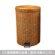 竹编垃圾桶垃圾桶家用脚踏带盖创意客厅卧室厨房卫生间厕所纸篓大