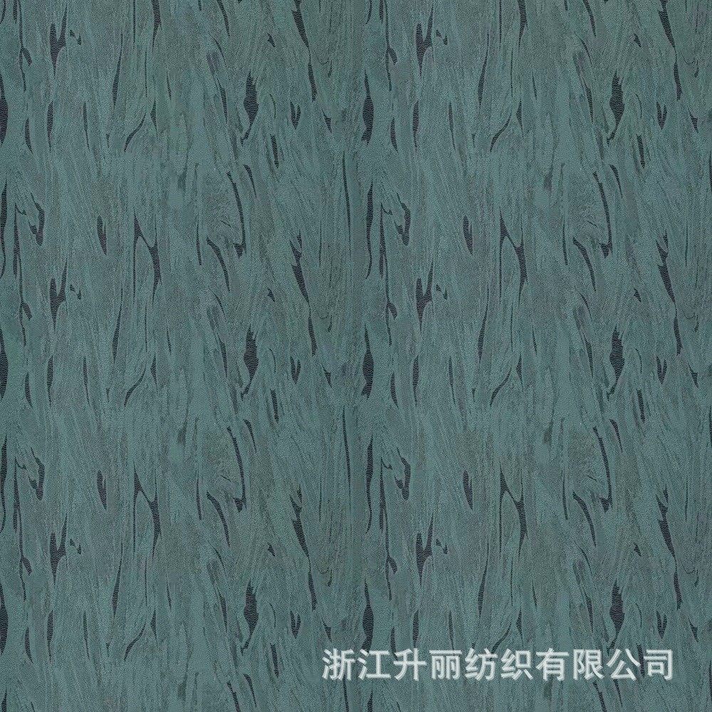 现代简约条纹不规则肌理色织提花窗帘面料北欧风格窗帘订做