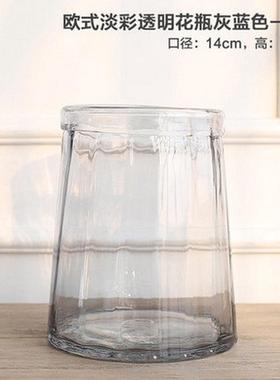 3月新品欧式全透明玻璃花瓶富贵竹百合水培植物花器摆件b款