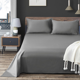 灰色白色纯棉床单单件全棉被单炕单榻榻米大号大尺寸300270公分