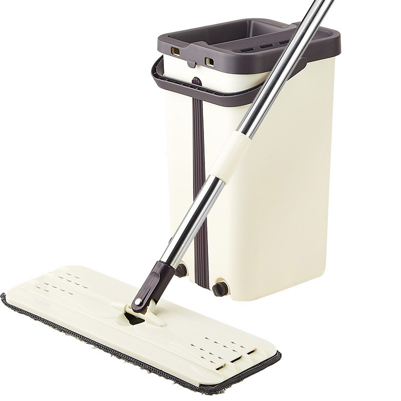 家用套装水平板拖套装干湿两用拖把平板拖懒人免手洗墩布拖地桶刮