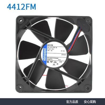 全新原装ebmpapst 4412FM 12025 12V 0.25A 3W变频器散热风机风扇