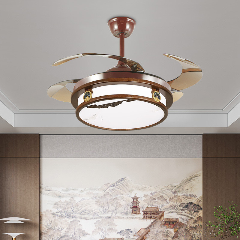 新中式吸顶灯客厅灯金丝现代简约灯具实木檀套餐厅灯中国风仿古典