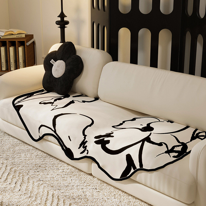 不规则异形沙发垫四季通用防滑防猫抓沙发盖巾轻奢高级感2023新款