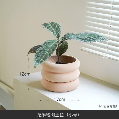 栀美家创意轮胎兰花盆托盘底座分体式海芋盆栽陶瓷花盆陶盆