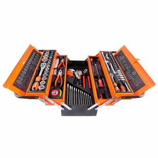 随车1085 85件套机修汽修工业级五金工具铁箱铝制拉杆箱接杆火星