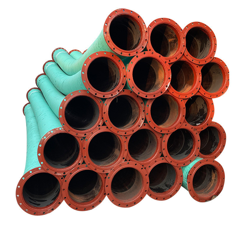 热销法兰式橡胶钢丝管排泥吸水长橡胶管工业大口径加厚钢丝橡胶管