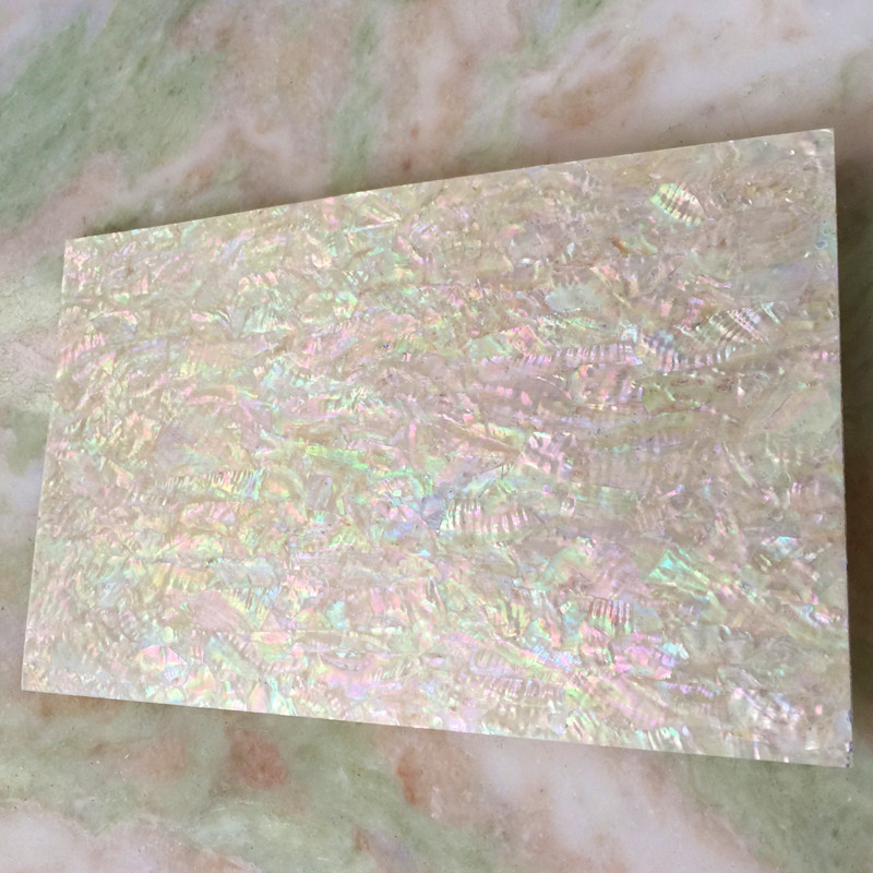 渤海湾鲍鱼贝壳纸中片五彩贝壳薄片家具螺钿镶嵌雕花漆器厂家生产