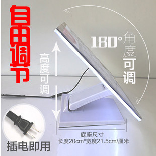 奶茶灯箱吧台摆台支架发光价目表展示折叠广告牌超薄立式桌面招牌