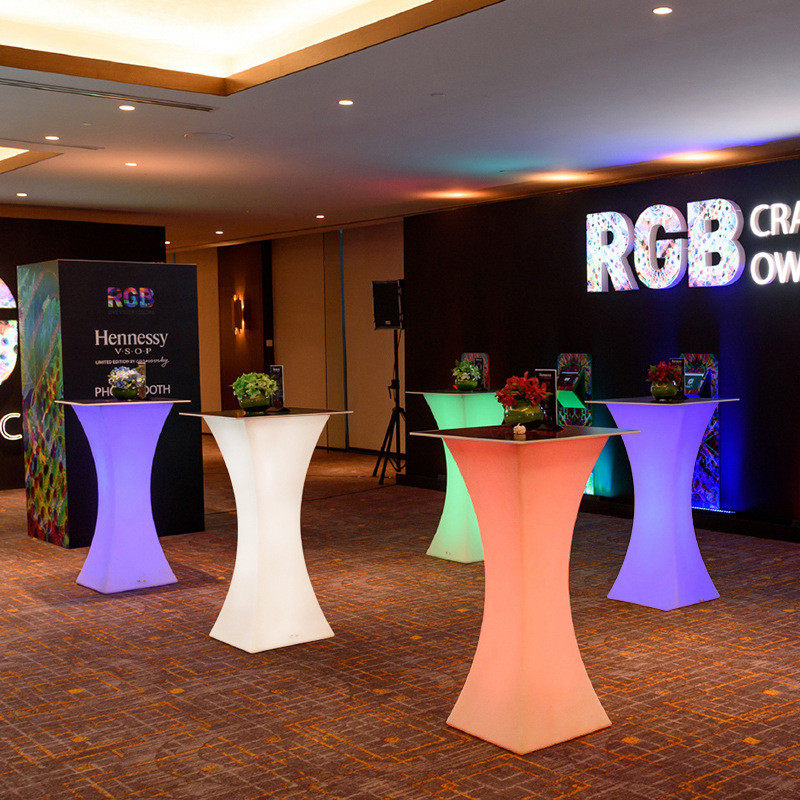 美式酒吧台led鸡尾酒户外防水活动前台调酒吧台桌时尚迎宾发光桌