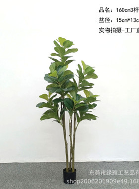 工厂直销仿真琴叶榕多杆琴叶榕家居办公室绿植盆栽室内落地摆件