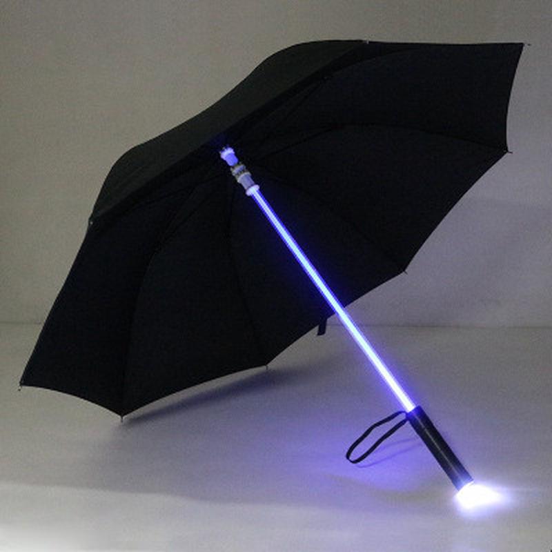 创意中棒发光雨伞 LED照明七彩灯光伞 黑夜信号伞 舞台道具伞晴雨