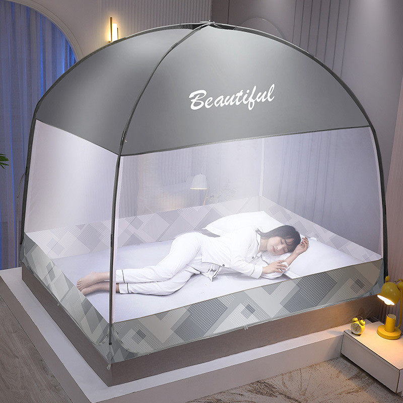 蒙古包蚊帐2024新款2024家用卧室1米5床防摔免安装儿童可拆洗全包