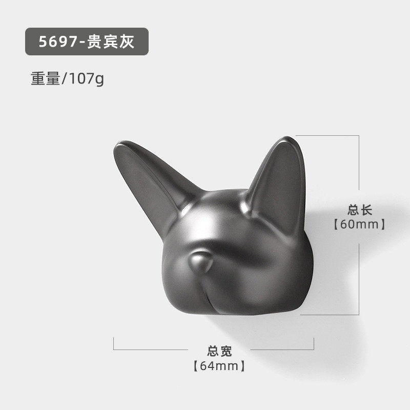 美式法斗卧室造型挂钩家具五金墙面玄关客厅挂钩狗头衣帽钩现货