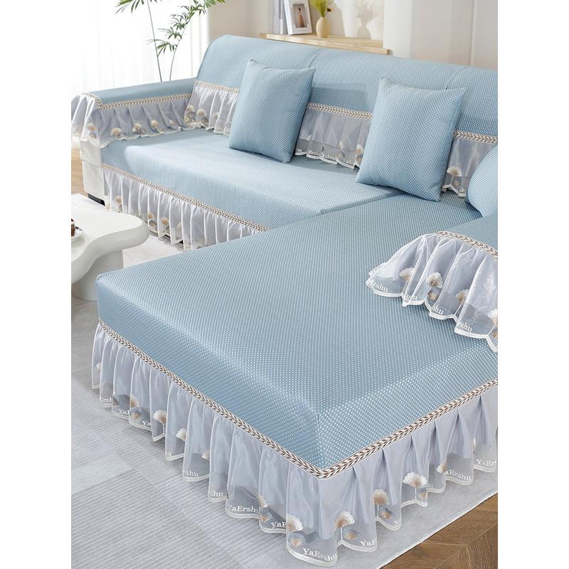 粉紫色凉豆豆冰丝沙发垫夏季凉席防滑坐垫夏天欧式沙发套罩巾新品