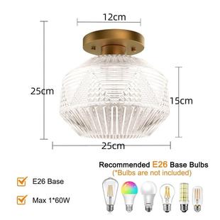 工业半嵌入式吸顶灯复古农舍吊灯厨房餐厅走廊门厅卧室天花灯吊灯