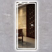 智能led灯穿衣镜镜全身镜圆角家用服装 店试衣镜带灯发光镜壁挂墙