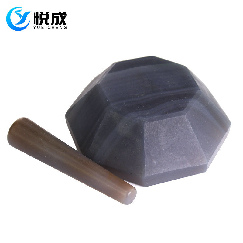 悦成玛瑙研钵 实验室研磨器棒乳钵杵 抗磨耐酸含天然玛瑙石研钵