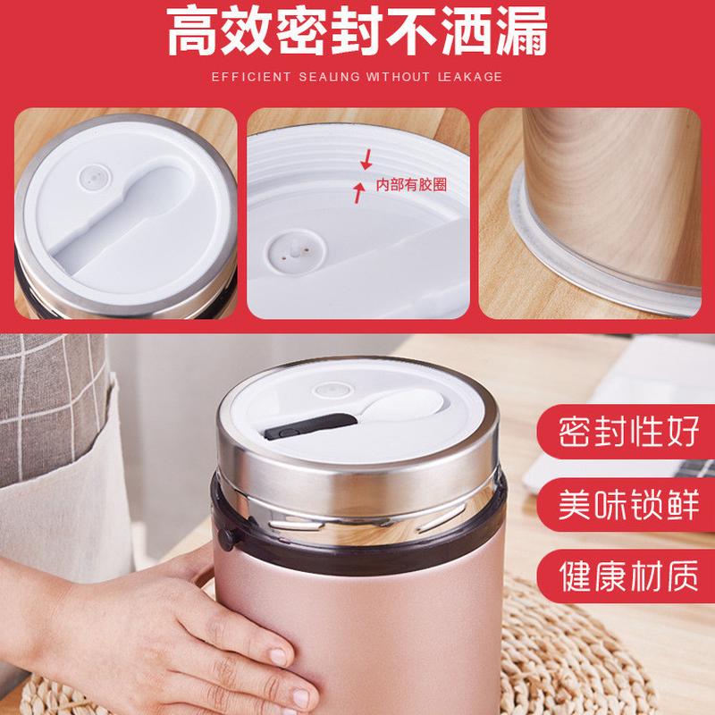 ?304不锈钢超长保温饭盒真空提锅2/3三层闷烧壶便当盒