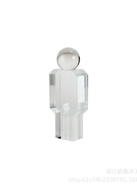 现代创意机器人水晶摆件客厅玄关会所ktv电视柜床头柜民宿工艺品