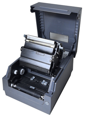 启亚银at241/341条码打印机锐铜版纸热敏不干胶热转印碳带标签机