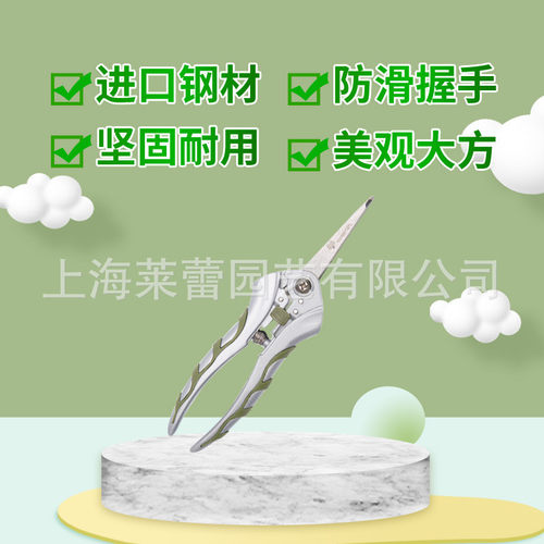 沃施园艺剪刀专用精钢尖头嫩芽修枝剪修花枝果树剪子蓝莓采摘园林