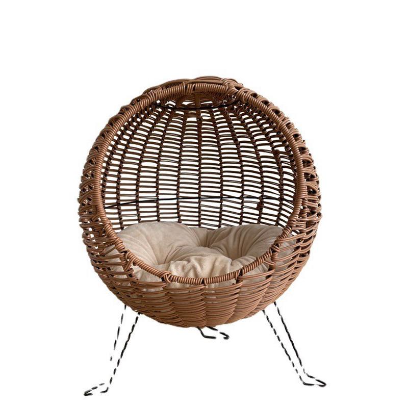 编藤手工编织篮子窝四季通用猫窝猫咪仿藤窝保暖小狗狗垫子猫床宠