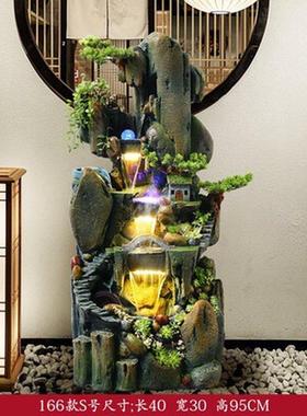 大型落地加湿器水景客厅办公室阳台假山喷泉高山流水装饰摆件造景