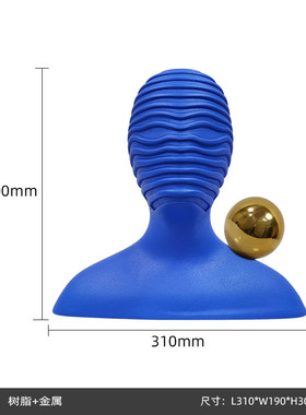 现代轻奢半身抽象人物雕塑摆件售楼处书房样板间卡通艺术头像摆设