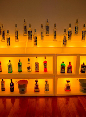 led香槟展示酒架rio鸡尾酒展示架发光酒架发光红酒三层酒架厂家