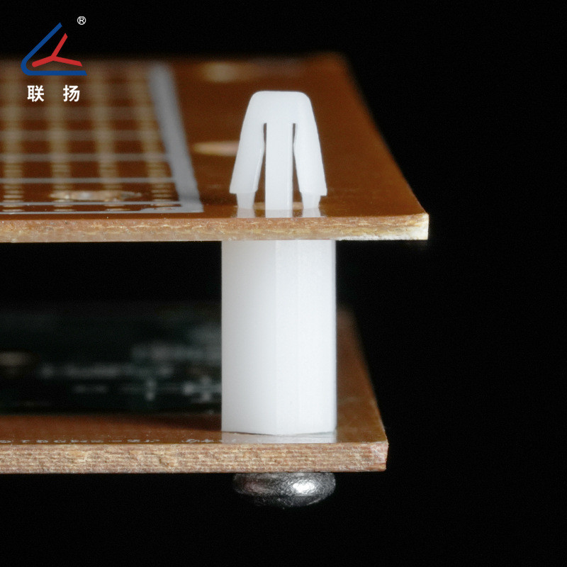 联扬ftm飞机头扣式尼龙柱m3塑料外六角柱螺柱塑胶垫高间隔单通