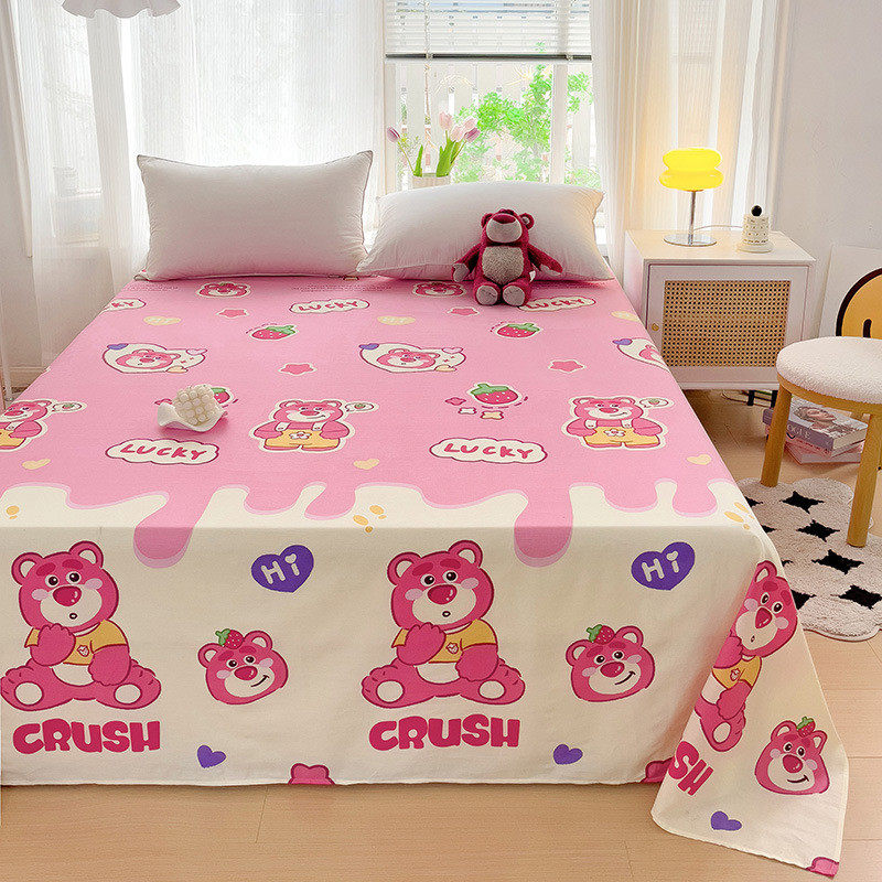 全棉床单单件印花高支高密纯棉学生宿舍单人被单枕套三件套双人床,包装,金属罐包装,淘宝优惠券,粉丝福利购,淘宝优惠卷