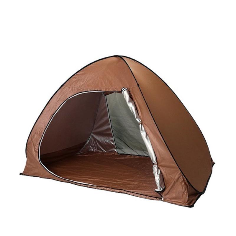 2人适用190t蓝色涤纶涂银布户外免搭建野营帐篷露营开速帐篷