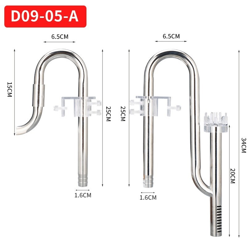 鱼缸不锈钢进出水口水草缸除油膜油膜过滤桶进出水管除器