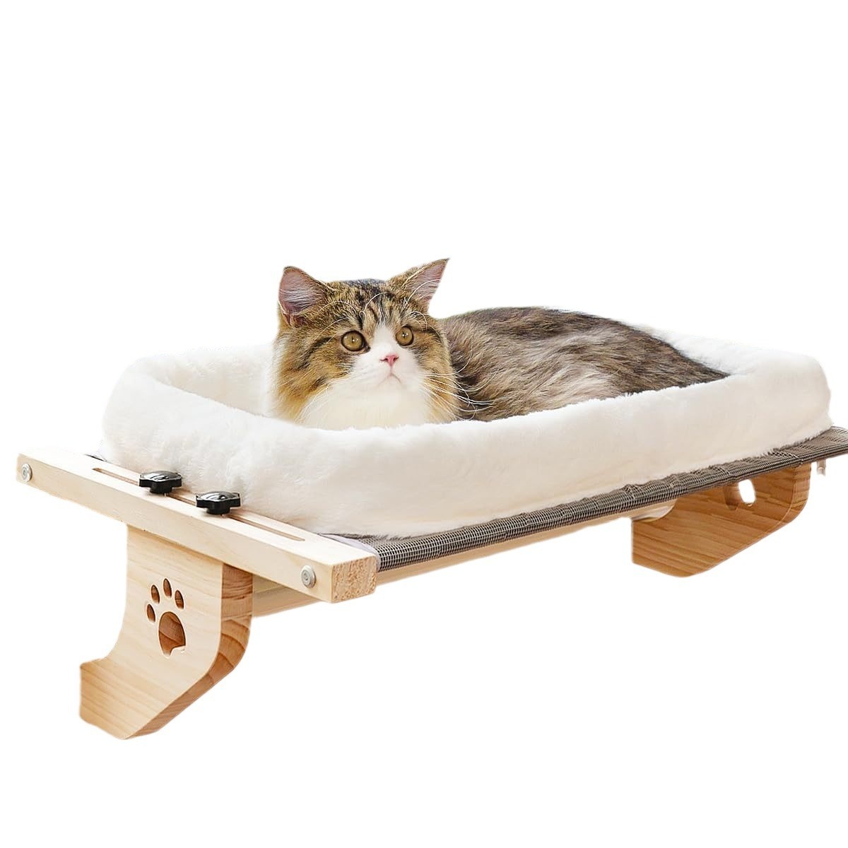 床边猫吊床猫挂床阳台窗户猫咪悬挂挂床木质猫窝猫床四季通用