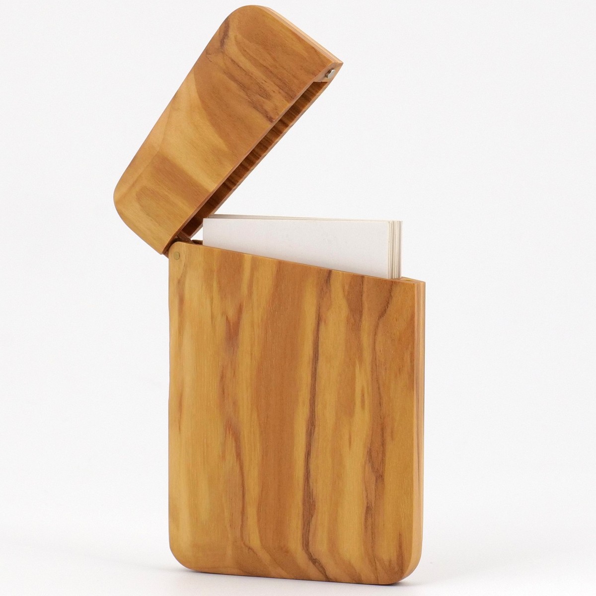 黑胡桃名片夹名片盒男士名片收纳实木便捷式磁性开关口袋商务定制