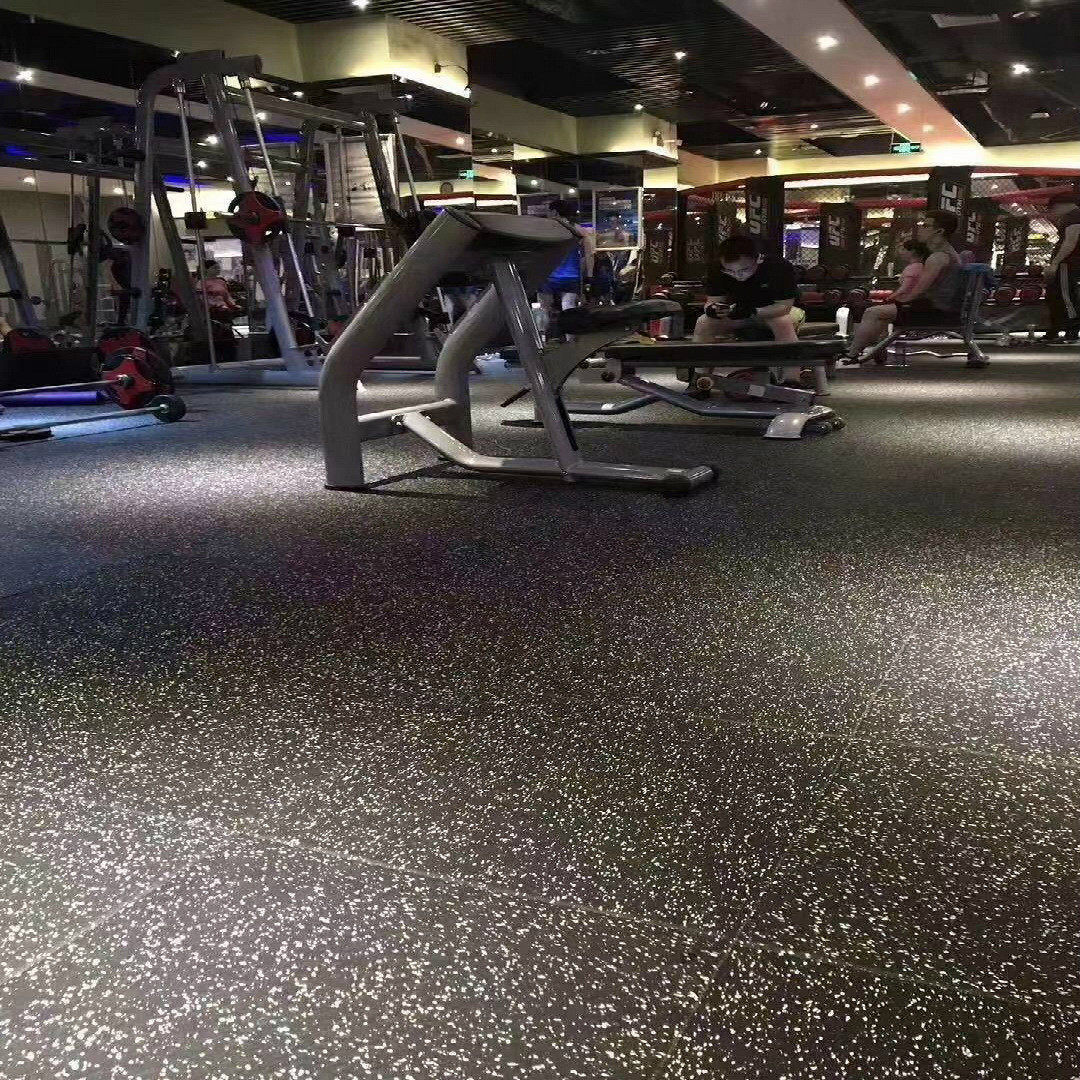 健身房橡胶地垫减震地胶防震隔音哑铃运动垫子专用拼接力量区地板