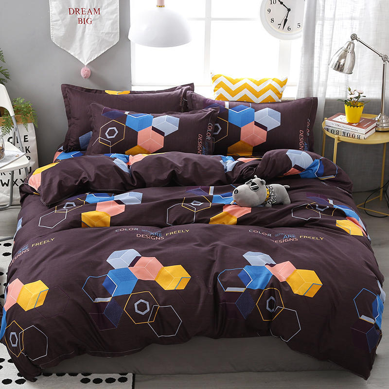 4pcs bedding sets bed linen sheet pillowcase duvet cover set