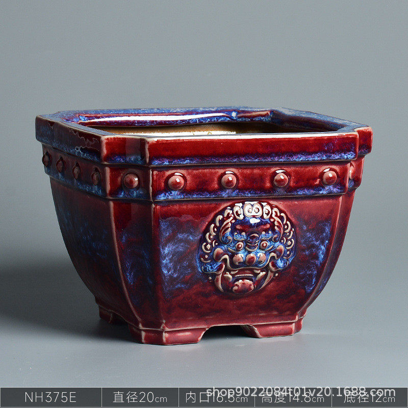 君子兰花盆室内仿古陶瓷兰花盆景盆栽专用蝴蝶兰桌面造景创意钧窑,鲜花速递/花卉仿真/绿植园艺,花盆,淘宝优惠券,粉丝福利购,淘宝优惠卷